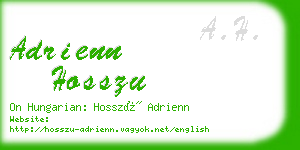 adrienn hosszu business card